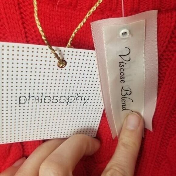 Philosophy Womens Fisherman Sweater Cable Knit Holiday Cozy Cabin Preppy Size XL - Picture 7 of 9